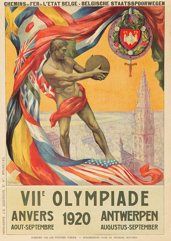 VIIe Olympiade, flags
