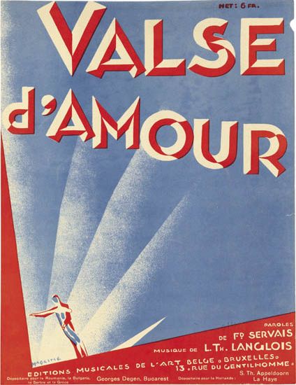 Valse d’Amour, blue and red poster