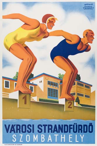Varosi Strandfurdo Szombathely, swimmers diving