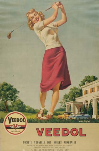Veedol, woman golfing