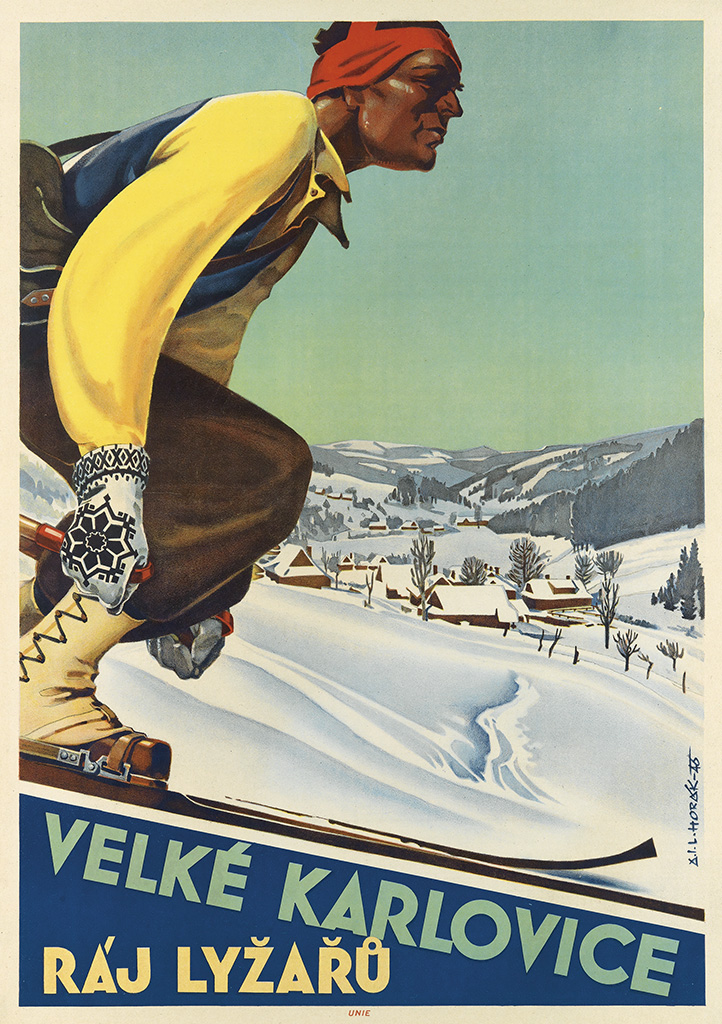 Velke Karlovice, skier in yellow