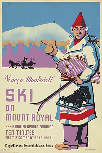 Venez a Montreal Ski, man in white, skates