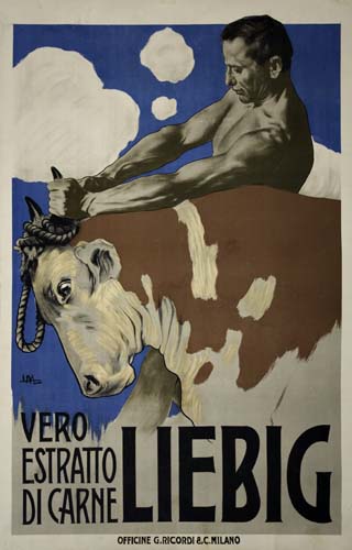 Vero Estratto di Carne Liebig, bull taming