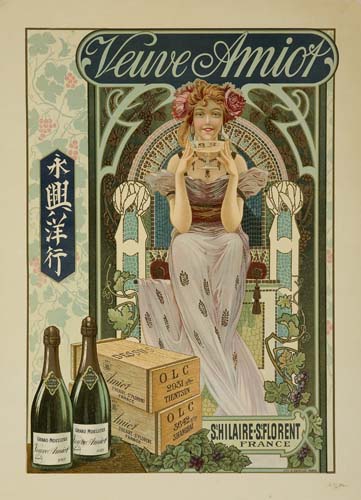 Veuve Amiot, woman in purple