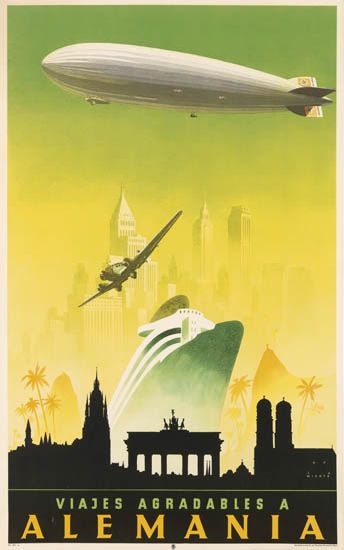 Viajes Agradables a Alemania, green poster