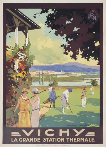 Vichy La Grande Station Thermale, women play croquet