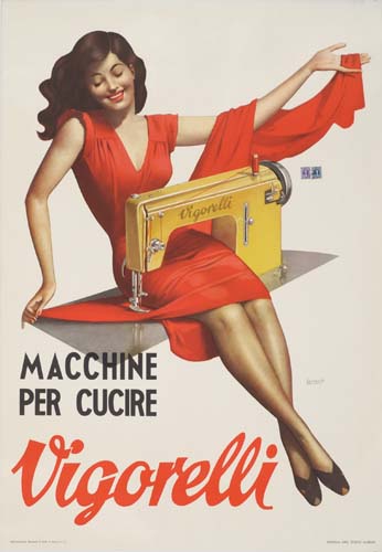 Macchine Per Cucire Vigorelli, woman in red