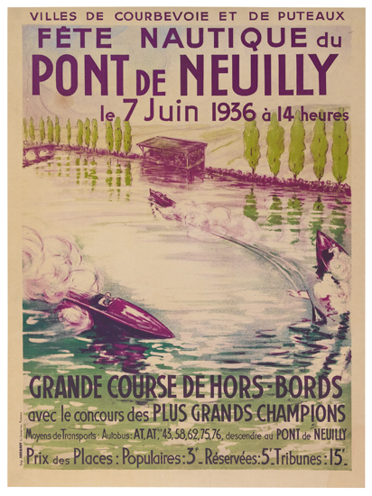 Fete Nautique du Pont de Neuilly, boats