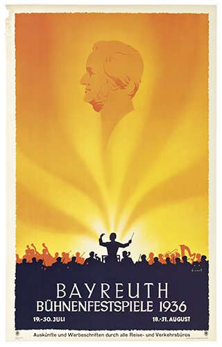 Bayreuth 1936, yellow poster, symphony