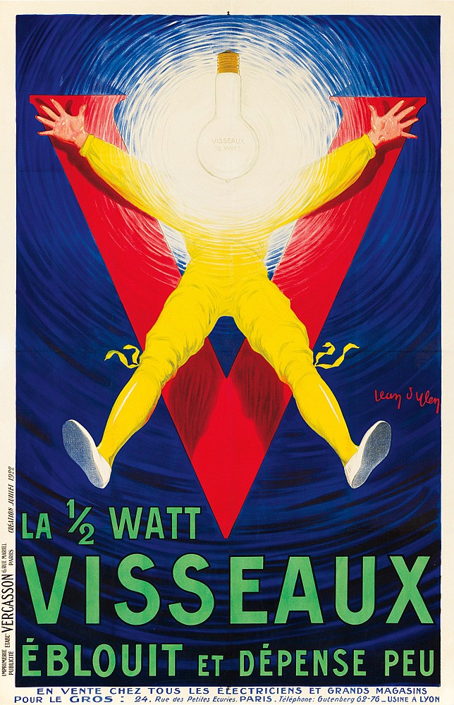 La 1/2 Watt Visseaux, V, man in yellow, lightbulb