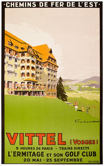 Vittel Vosges, large building, golf
