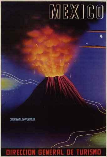 Mexico, Direccion General de Turismo, erupting volcano