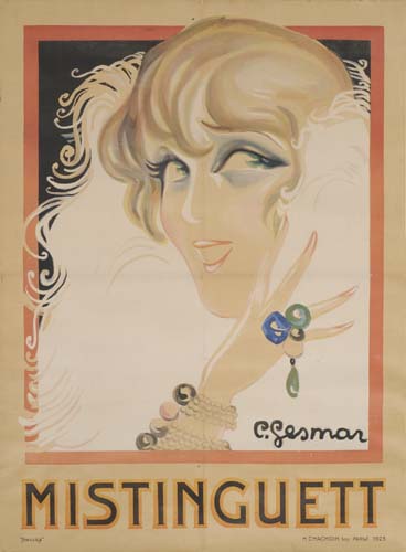 Mistinguett C. Gesmar, woman with white feathers