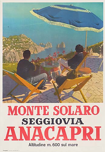 Monte Carlo Seggiovia Anacapri, couple under an umbrella