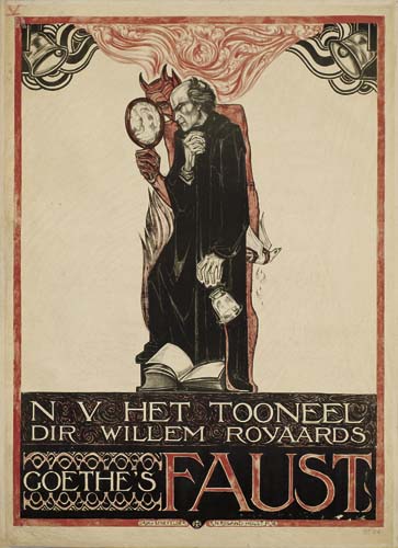 Goethe’s Faust, Devil and man in black