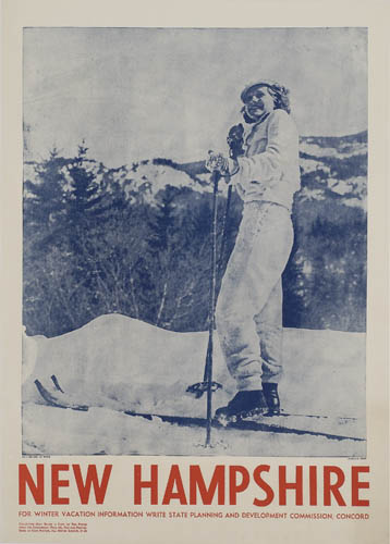 New Hampshire for Winter Vacation, woman skiing