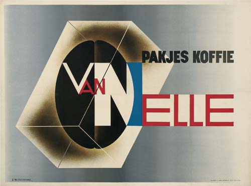 Van Nelle, Pakjes Koffie, grey poster