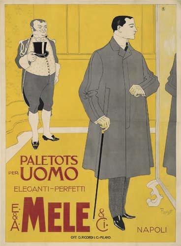 Paletots per Uomo, yellow poster