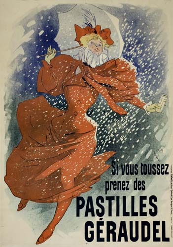 Pastilles Geraudel, Si Vous Toussez, woman in red