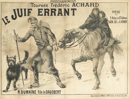 Le Juif Errant, man leads horse with women riding
