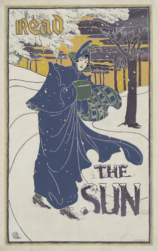 Read the Sun, woman in blue coat