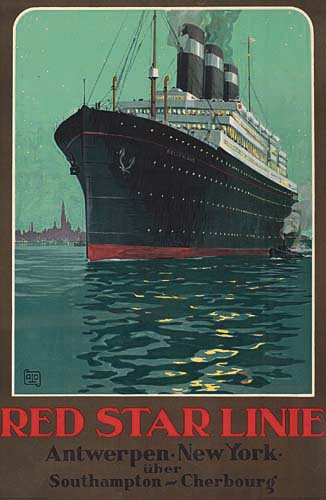 Red Star Linie Antwerpen New York, black ship