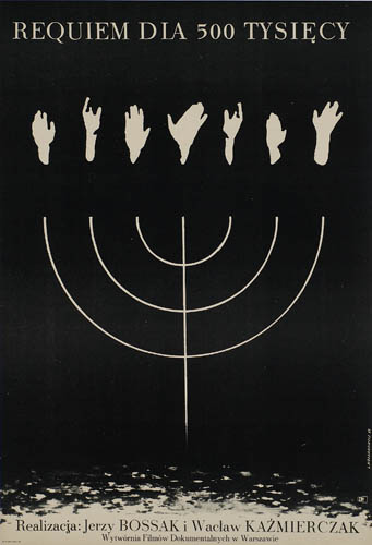 Requiem dia 500 Tysiecy, black poster, menora