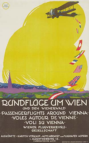 Rundfluge um Wien, country flags