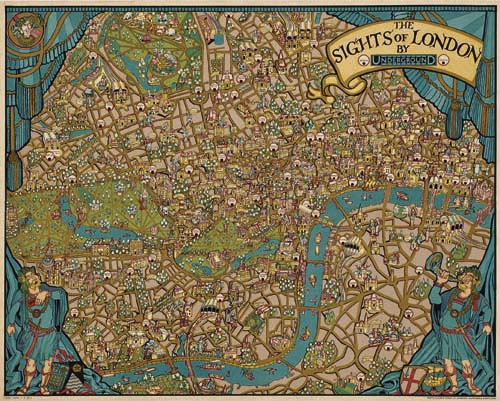 The Sights of London by Underground, map