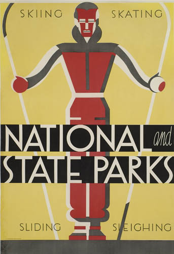 National and State Parks, yellow poster