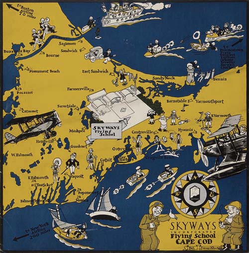 Skyways Flying School Cape Cod, map