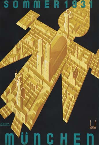 Sommer 1931 Munchen, gold structures