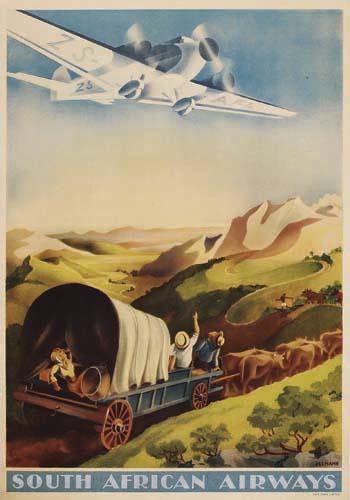 South African Airways, wagon, white plane