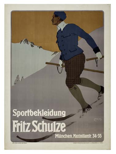 Sportbekleidung Fritz Schulze, man skiing