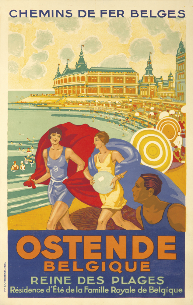 Ostende Belgique, women on the beach