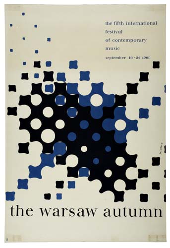 The Warsaw Autumn, black and blue design