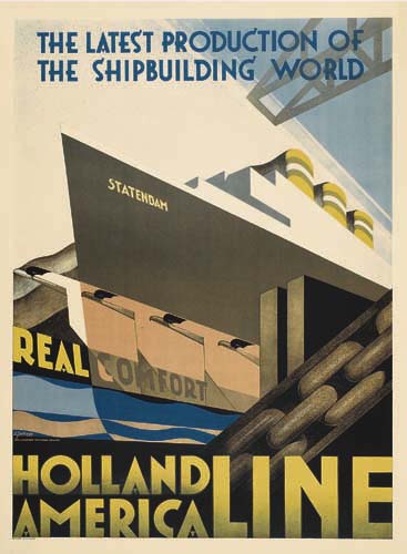 The Latest Production of the Shipbuilding World, Holland America Line, black ship