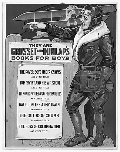 They Are Grosset and Dunlap’s Books for Boys, black and whiteposter, pilot