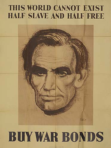 This World Cannot Exist Half Slave and Half Free, Lincoln’s face