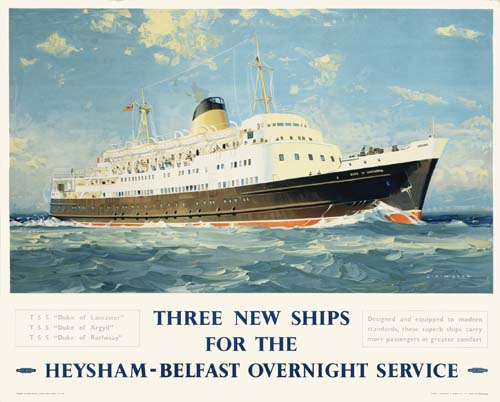 Three New Ships for the Heysham Belfast Overnight Service, white ship