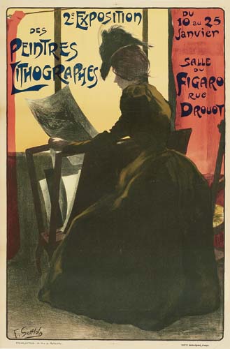 2e Exposition des Peintres Lithographies, woman in black