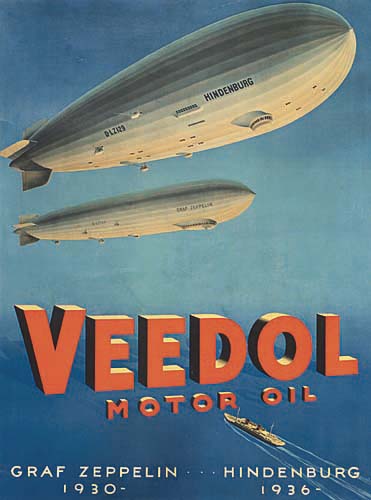 Veedol Motor Oil, blue poster